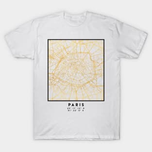 PARIS FRANCE CITY STREET MAP ART T-Shirt